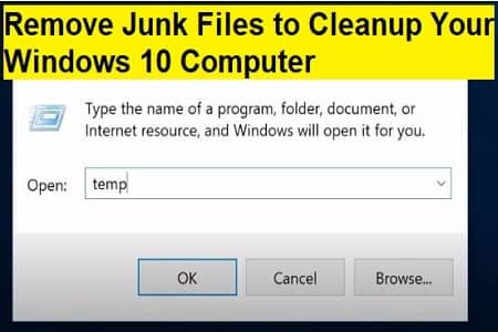 how to clean junk files in windows 10